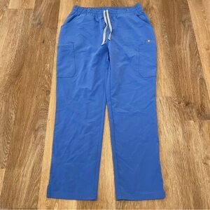 Figs Women’s Yola Skinny Scrub Pants Ceil Blue Large Nurse Doctor Hpspital